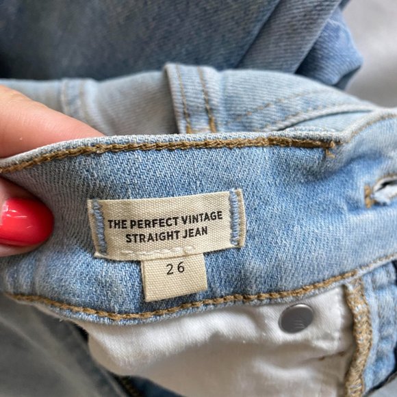 MADEWELL The Perfect Vintage Straight Jean in Mosedale Wash Size 26 - Picture 7 of 9